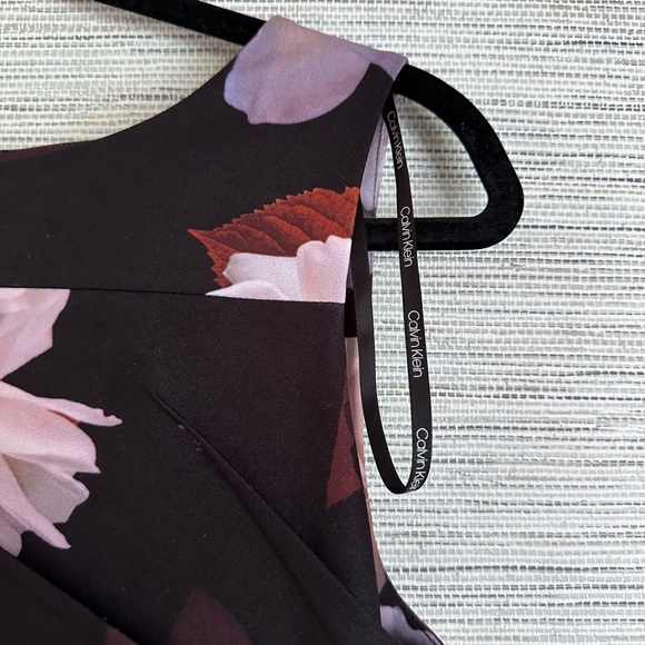 Calvin Klein Black Floral Midi Dress - Picture 5 of 12